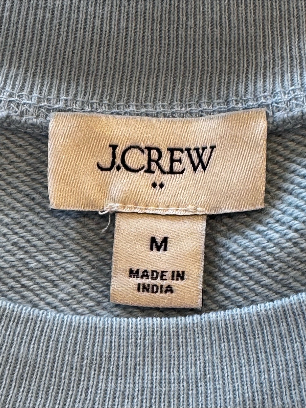 J.Crew M Blue Americana Rowing Oar Flag Sweatshirt Coastal Preppy Nautical - Picture 3 of 9